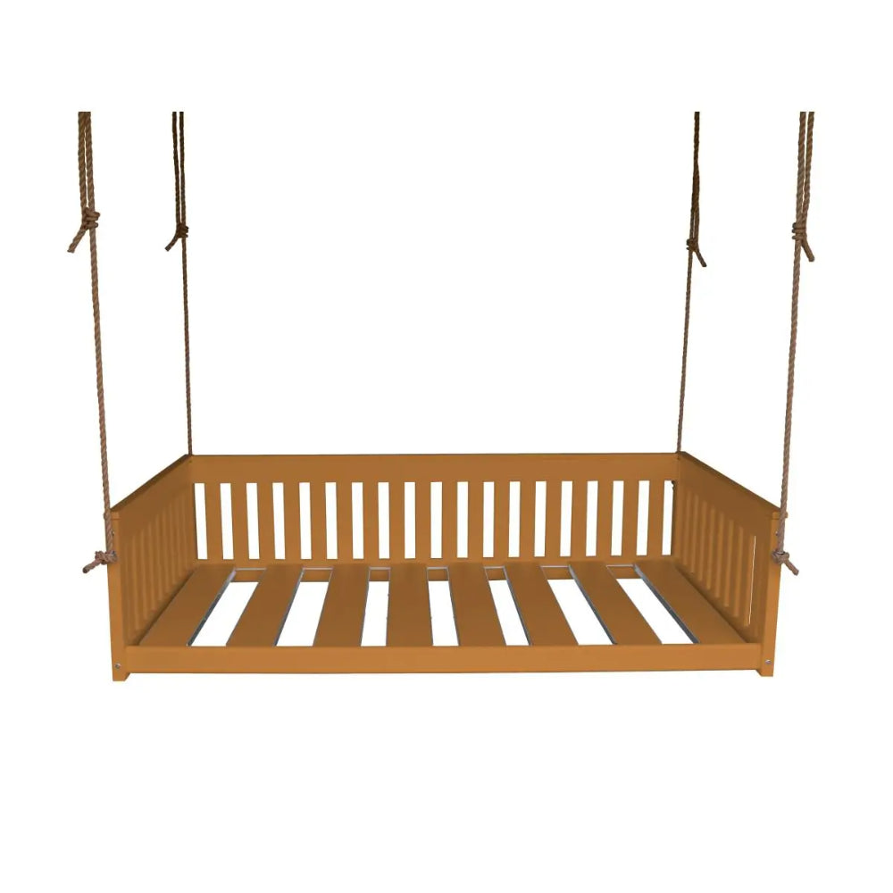 A&L Furniture Twin Mission Hanging Daybed with Rope Cedar