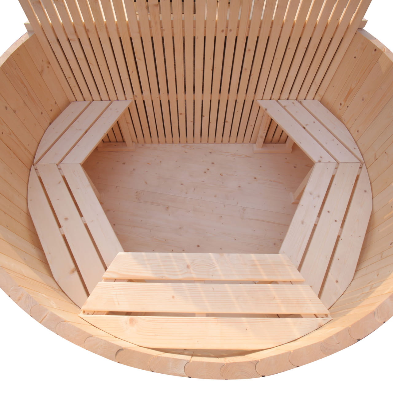 Aleko 4–5 Person Pine Wood-Fired Hot Tub Internal Stove – Ice Bath 422 Gal
