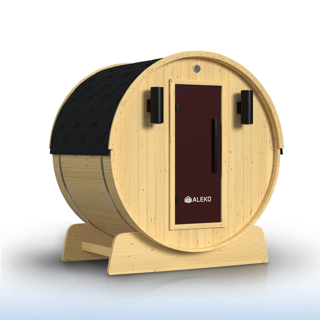 Anémona 3–4 Person Finland Pine Outdoor Barrel Sauna –  Harvia Heater