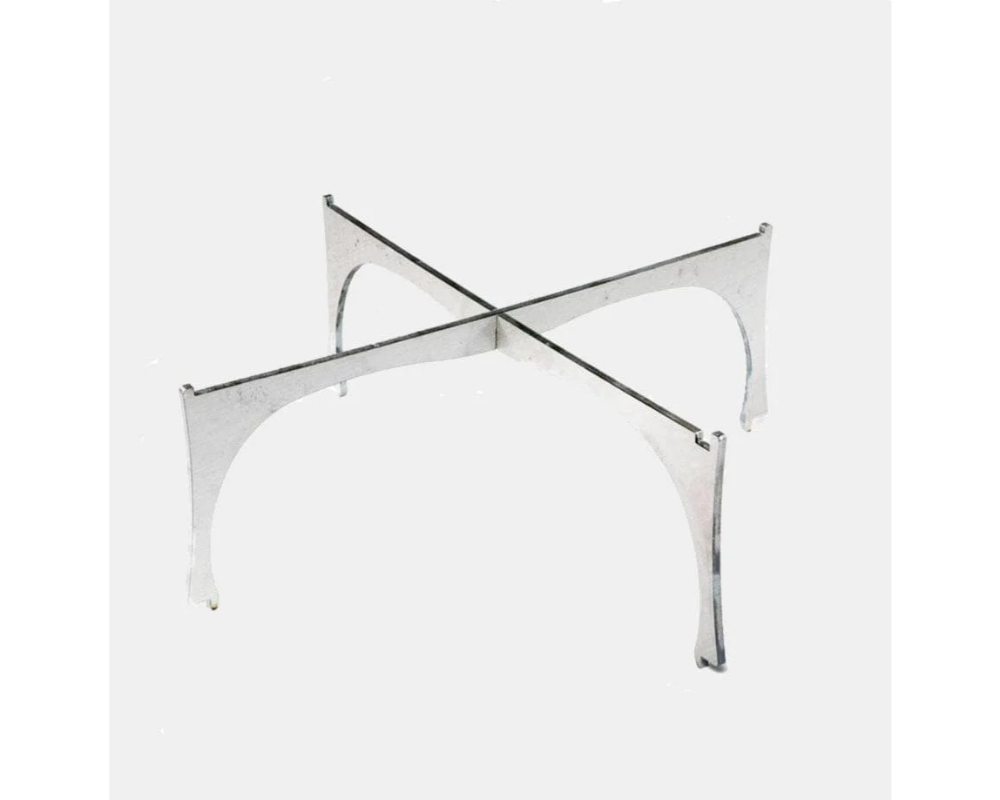 Arteflame Stainless Steel Grill Grate Riser cooking rack with cross-brace support legs for Arteflame fire pit grills
