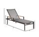 Barlow Tyrie Aura sling chaise lounge dimensions diagram 79 inch length 28 inch width 41 inch height graphite frame