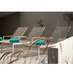 Barlow Tyrie Aura sling chaise lounge arctic white frame pearl sling poolside outdoor patio lifestyle