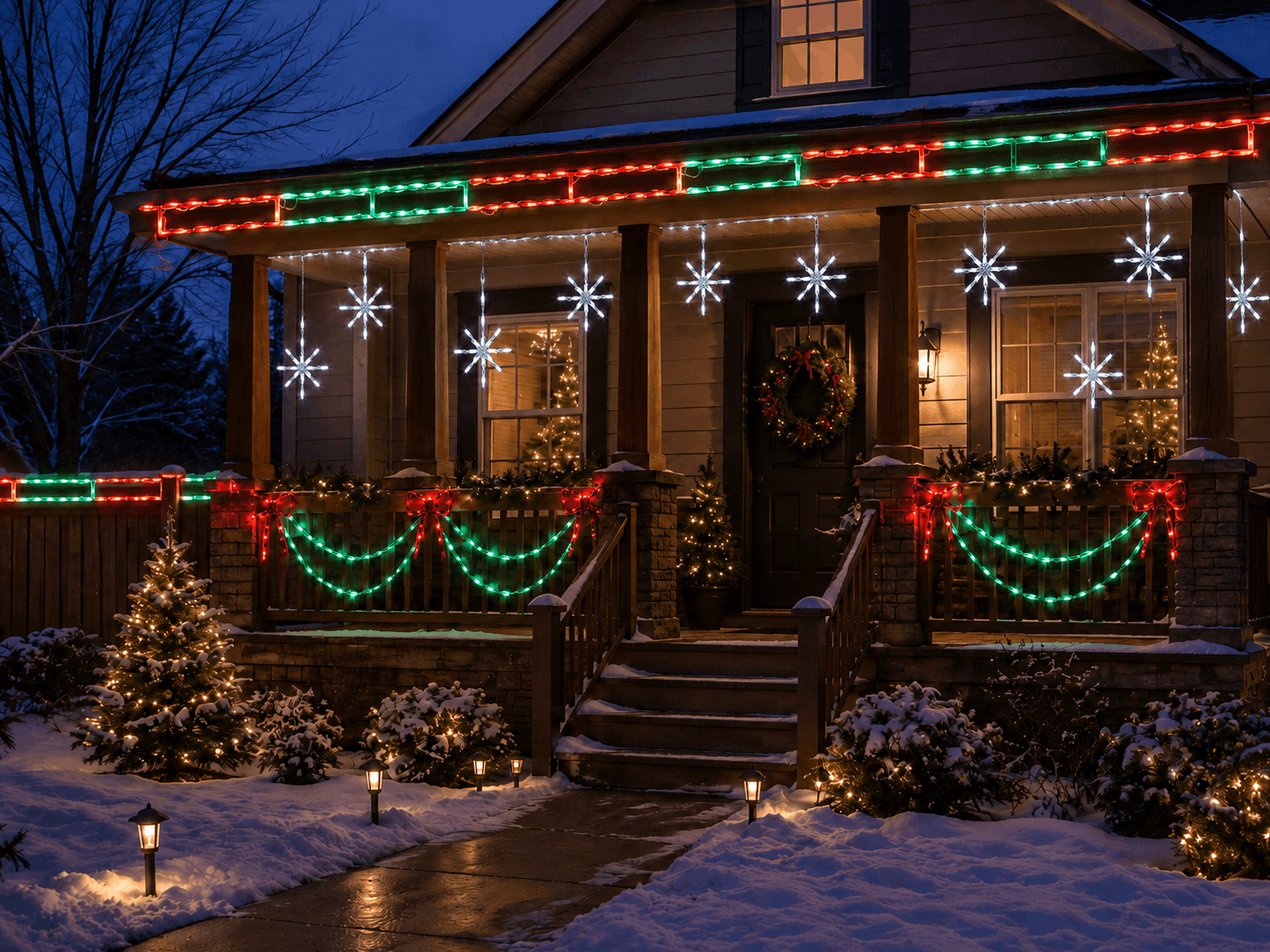 Christmas Curb Appeal Kit — Linkable LED Roofline Lighting