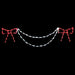 Brite Ideas LED Bow with Garland End Piece Holiday Lighting Red White
