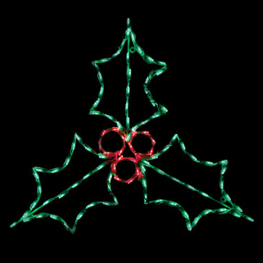 Brite Ideas LED Holly with Berries Holiday Lighting - Red/Green
