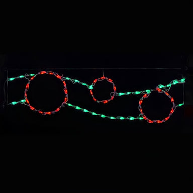 Brite Ideas LED Ornament Ribbon Holiday Lighting - Red/Green