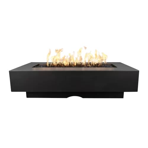 The Outdoor Plus Del Mar 96 inch GFRC concrete fire pit in Black