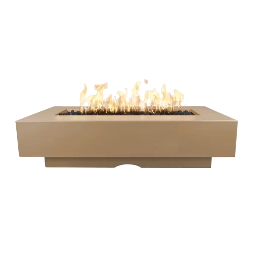 The Outdoor Plus Del Mar 96 inch GFRC concrete fire pit in Brown