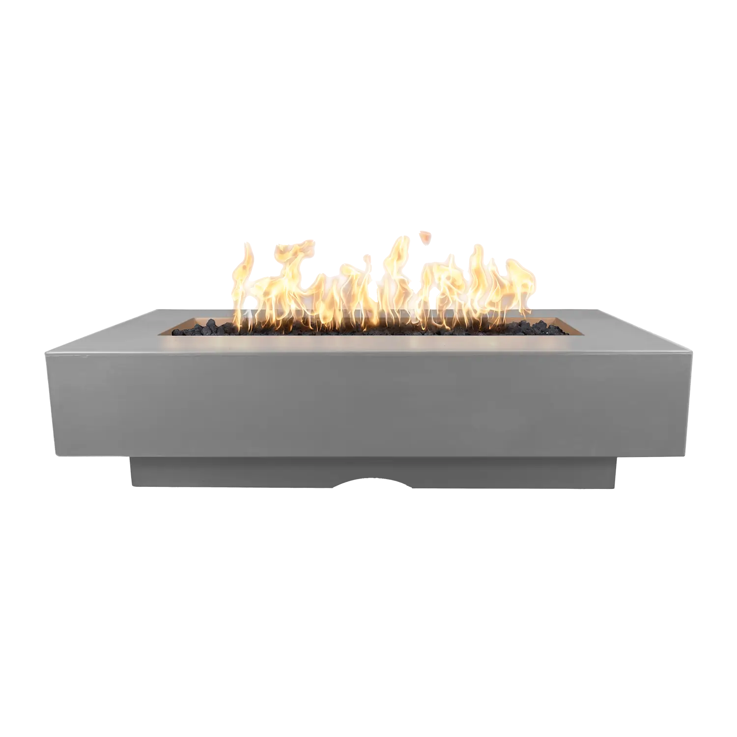 The Outdoor Plus Del Mar 72 inch GFRC concrete fire pit in Natural Gray