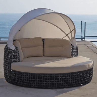 dynasty black mushroom outdoor wicker in the outdoors