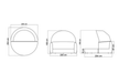 Skyline Design Dynasty Wicker Outdoor Daybed with Ottoman dimension diagram 200x204x169 cm