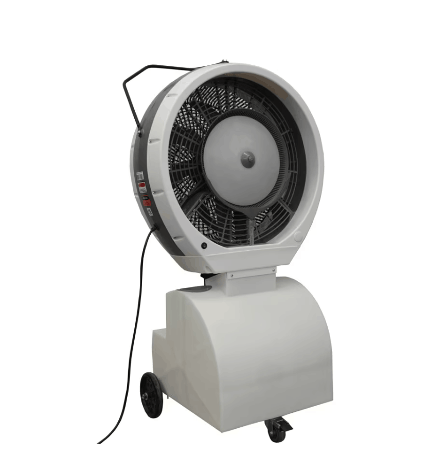 EcoJet 18-Gallon Outdoor Misting Fan – Cyclone Standing Fan for Patios & Pool Areas