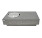 Elementi Metropolis concrete gas fire pit table with stainless steel lid cover in light gray