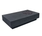 Elementi Metropolis 56" rectangular concrete gas fire pit table in dark gray finish
