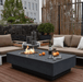 Elementi Metropolis concrete fire pit table outdoor patio setting