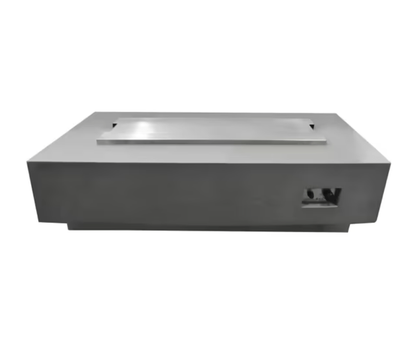 Elementi Granville 60" concrete fire pit table with stainless steel lid
