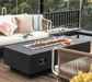 Elementi Granville fire pit table outdoor patio setting