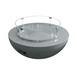 Elementi Lunar Bowl 42" round concrete fire pit with glass wind screen accessory