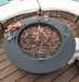 Elementi Lunar Bowl concrete fire pit top-down view