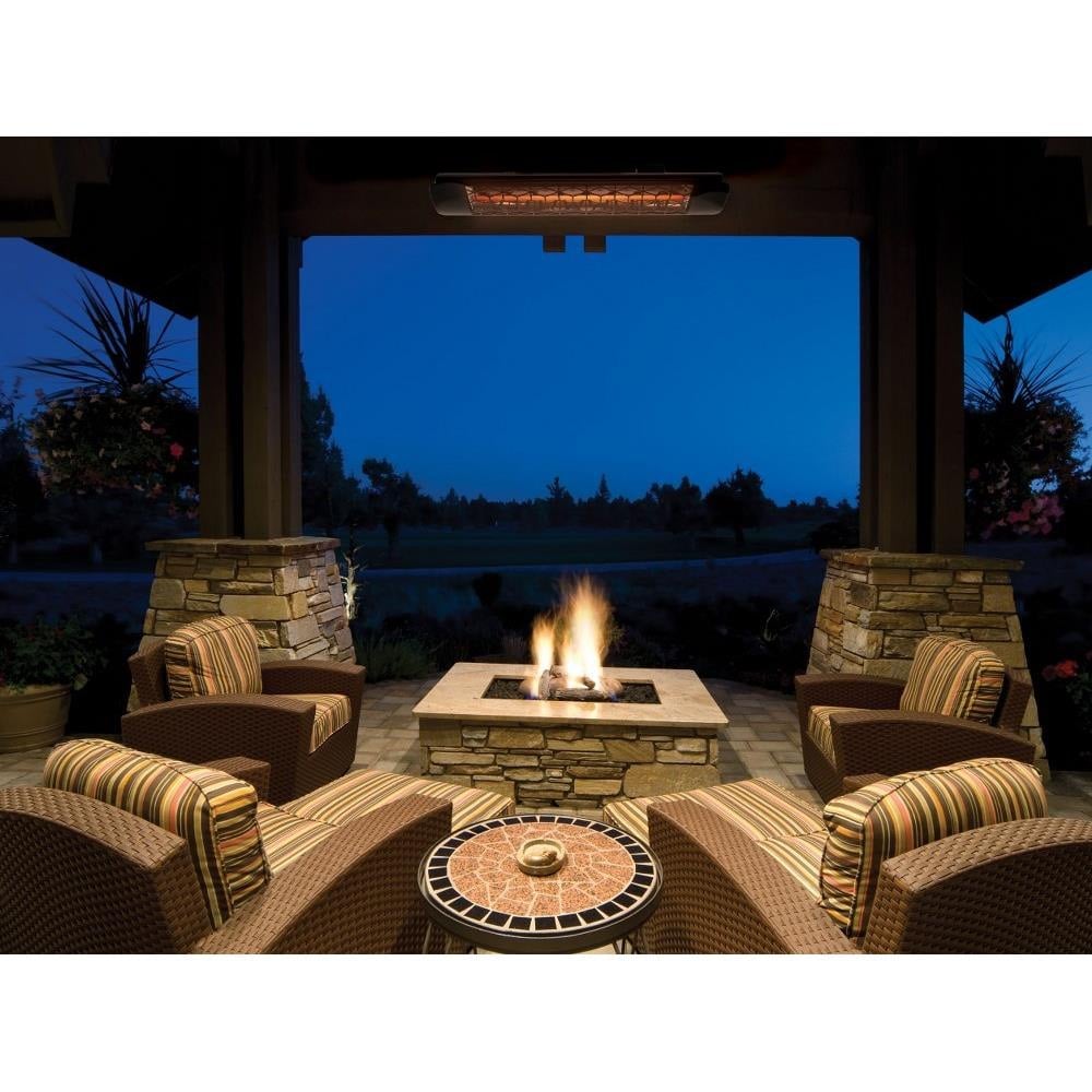 Eurofase 4000W Dual Element Electric Infrared Patio Heater - Outdoor Wall or Ceiling Mounted Heater