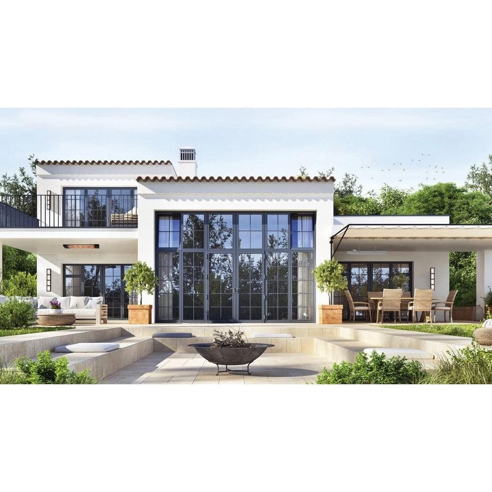 Eurofase 4000W Dual Element Electric Infrared Patio Heater - Outdoor Wall or Ceiling Mounted Heater