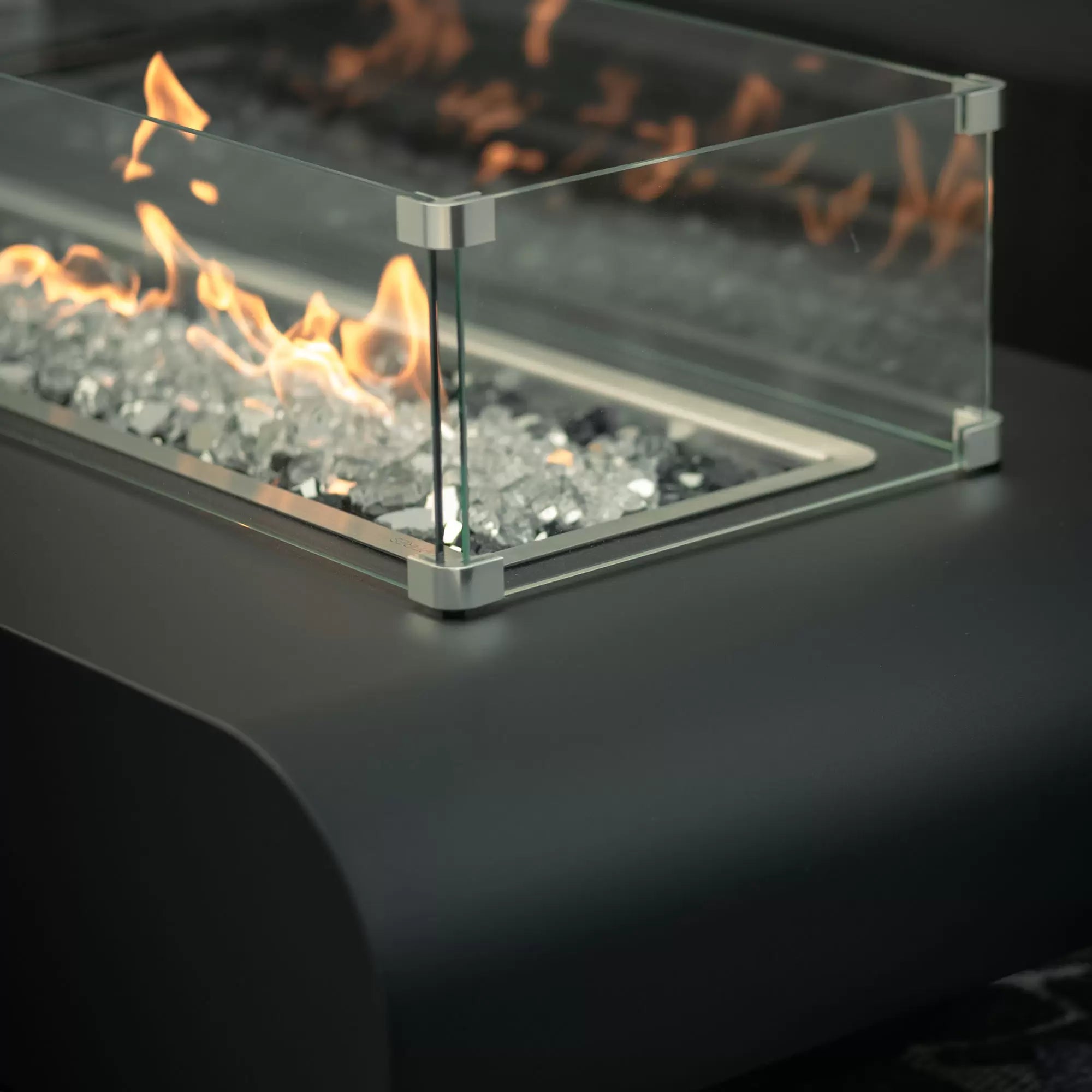 The Outdoor Plus Fire Pit Glass Wind Guard