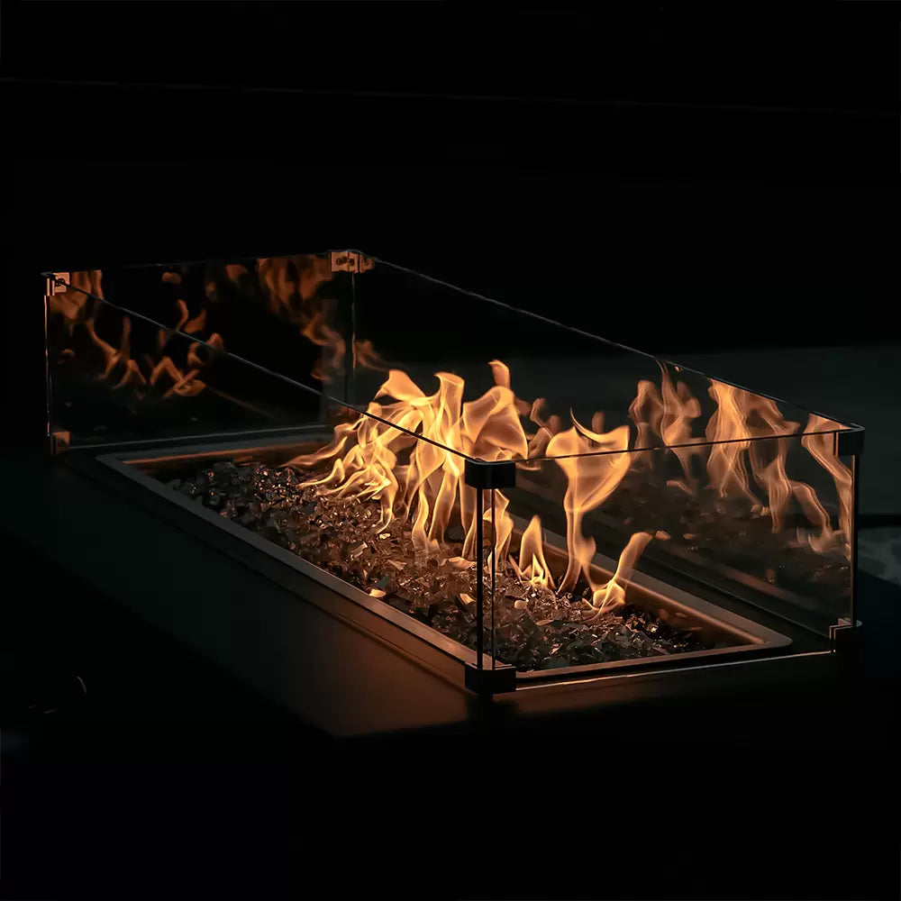 The Outdoor Plus Fire Pit Glass Wind Guard