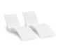 Floating Luxuries Kai white polymer in-pool shelf chaise loungers set of two product view