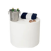 Floating Luxuries Kai 24 inch white polymer in-pool side table with ice bucket and towel