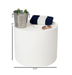 Floating Luxuries Kai 24 inch in-pool side table dimensions 23.5 inches wide 19 inches tall