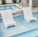 Floating Luxuries Kai pool shelf chairs set of 2 white on tanning ledge backyard pool