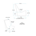 Floating Luxuries Kai pool shelf chair dimensions diagram showing phone holder cup holder drain port