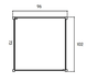 Skyline Design Horizon Dynasty 7-Piece Hanging Patio Dining Set dimension diagram 96x73x102 inches