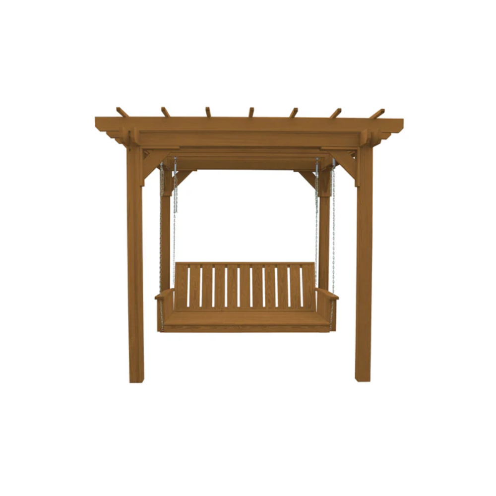 A&L Furniture Bradford Outdoor Pergola with Swing Hanger - Garden Pergola Frame