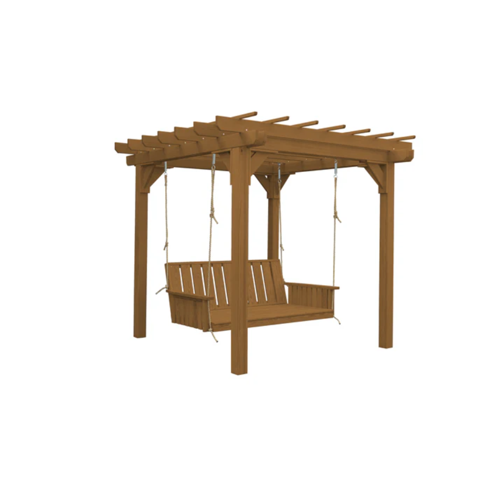 A&L Furniture Bradford Outdoor Pergola with Swing Hanger - Garden Pergola Frame