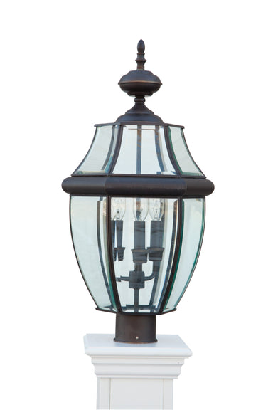 Yard Craft Lancaster three bulb outdoor post lantern, lantern head only