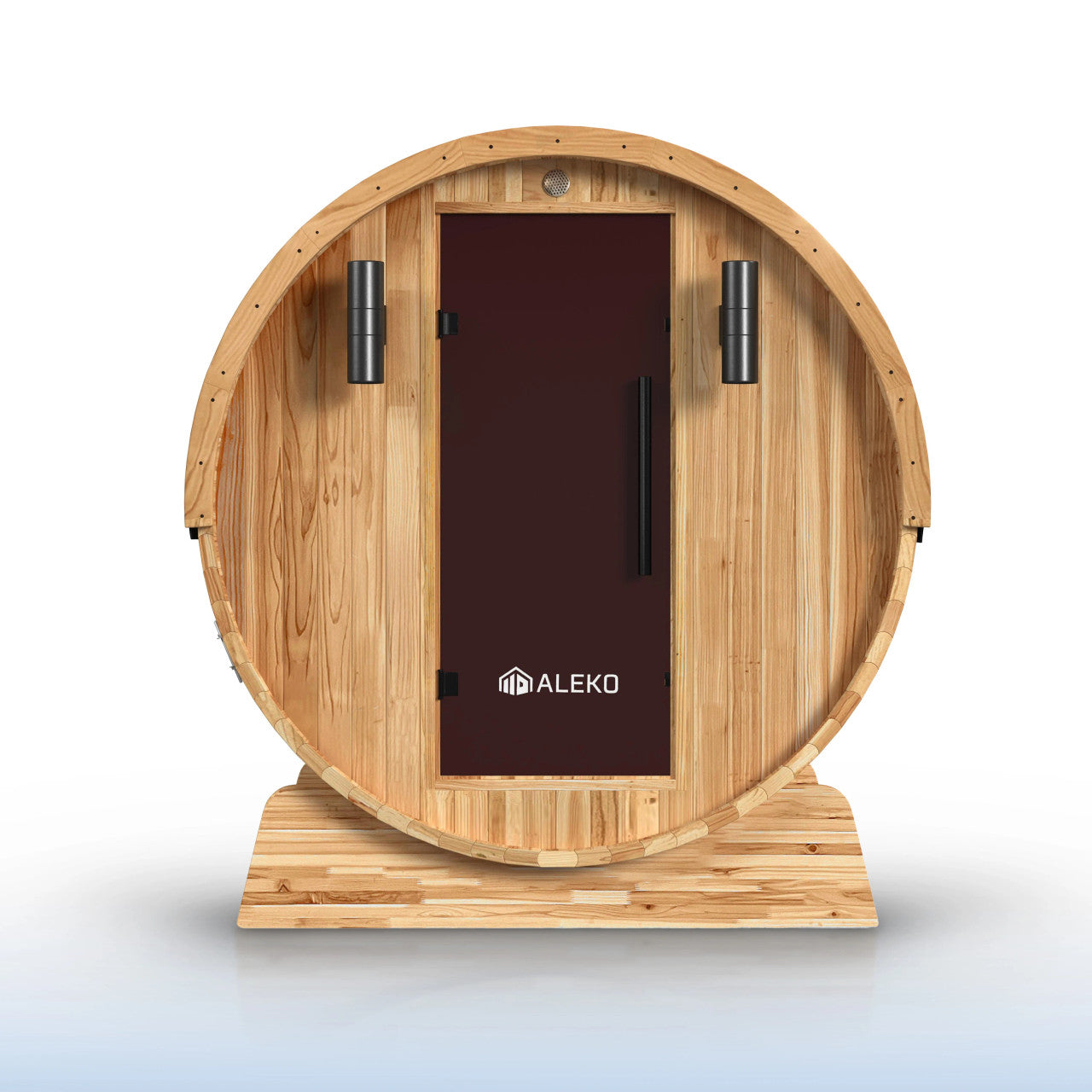 Liatris 6–8 Person Red Cedar Barrel Sauna with Panoramic Window – Outdoor Sauna