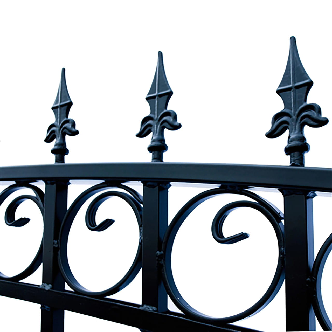 Aleko London Style 12'–18' Steel Dual Swing Driveway Gate – Black Galvanized