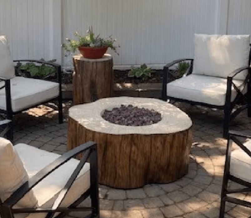 Manchester 42" x 40" Concrete Gas Fire Pit | Elementi