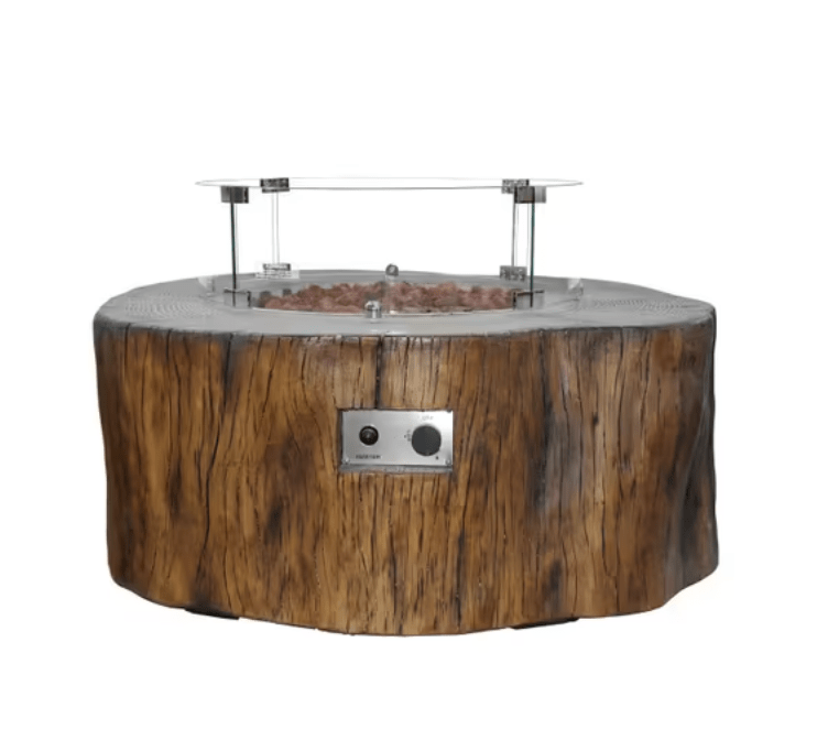 Manchester 42" x 40" Concrete Gas Fire Pit | Elementi