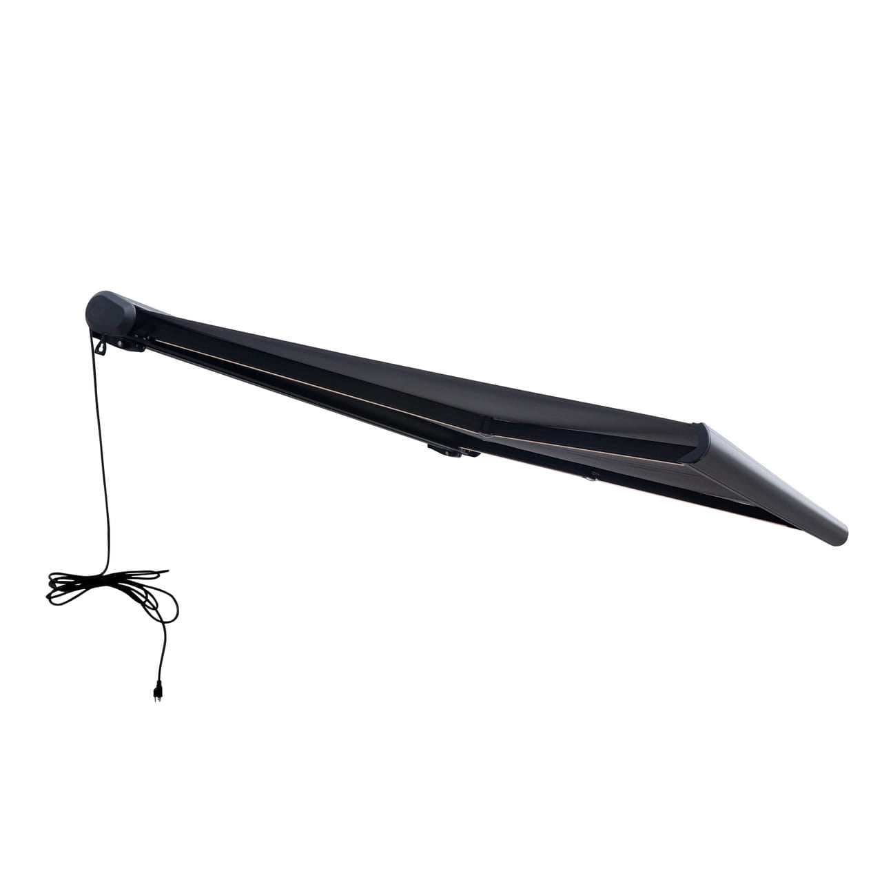 Motorized Full Cassette Patio Awning App & Remote – Italian 10'–20' Gray