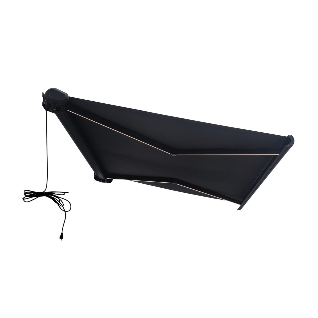 Motorized Full Cassette Patio Awning App & Remote – Italian 10'–20' Gray