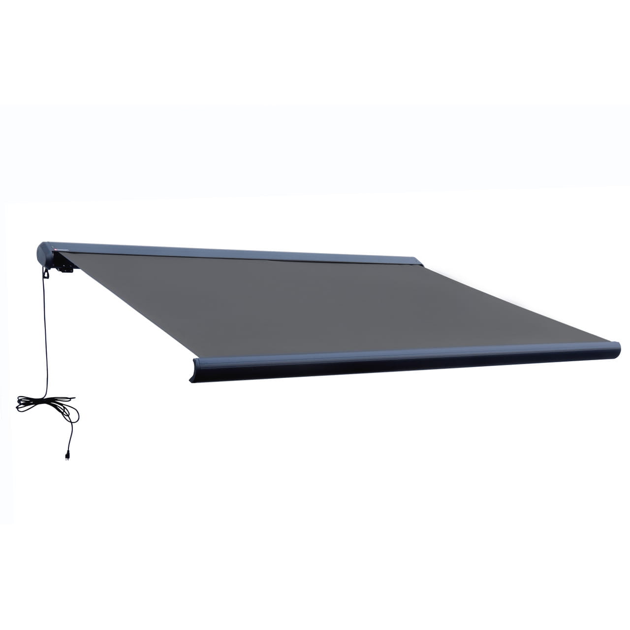Motorized Full Cassette Patio Awning App & Remote – Italian 10'–20' Gray