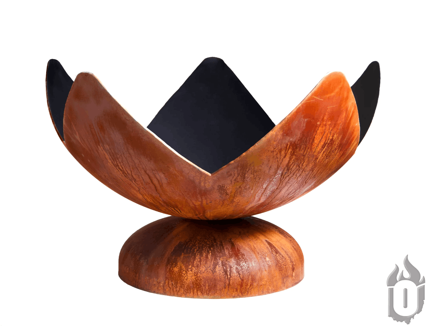 Ohio Flame "Fire Flower" Artisan Fire Bowl – Handcrafted USA Steel