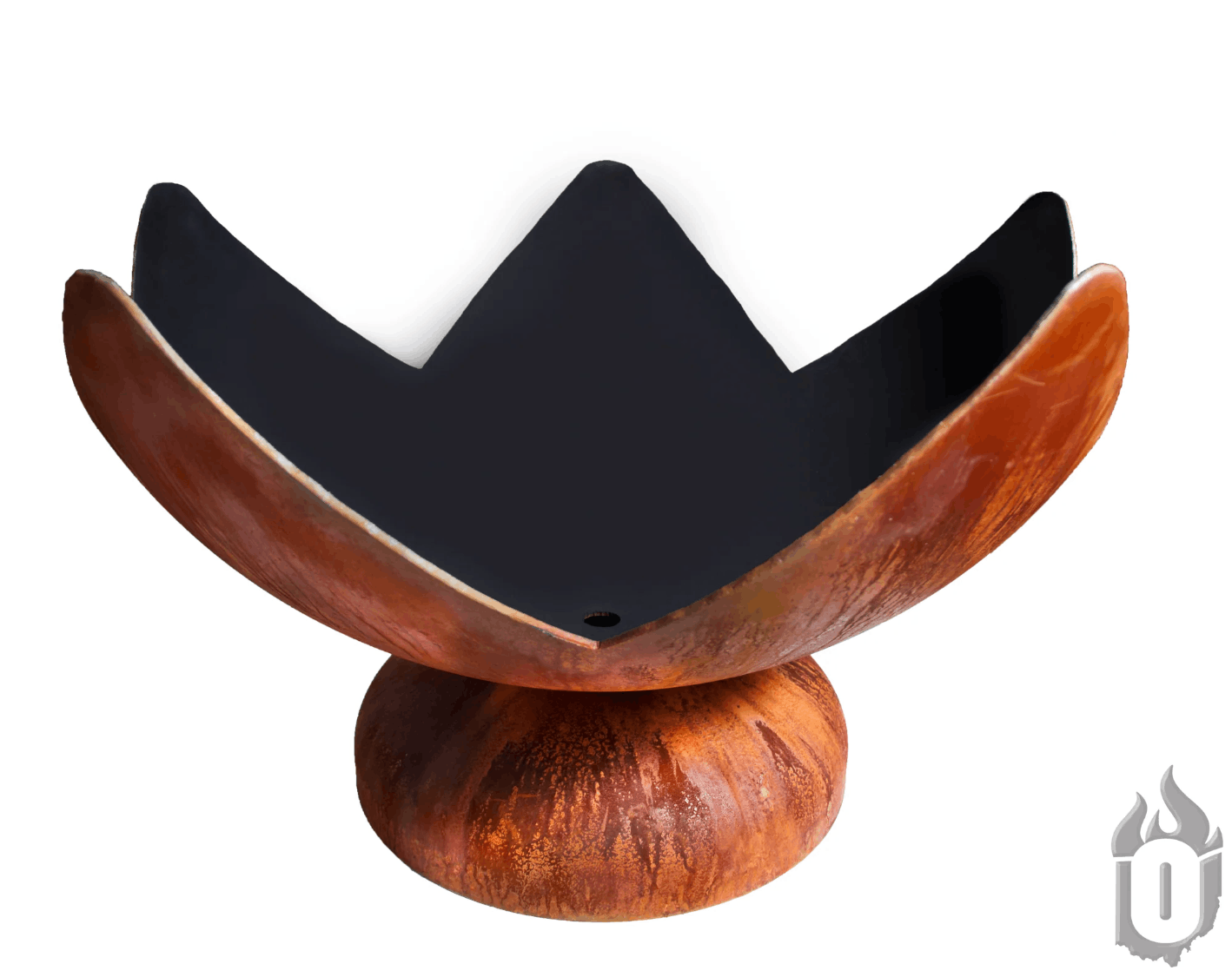 Ohio Flame "Fire Flower" Artisan Fire Bowl – Handcrafted USA Steel