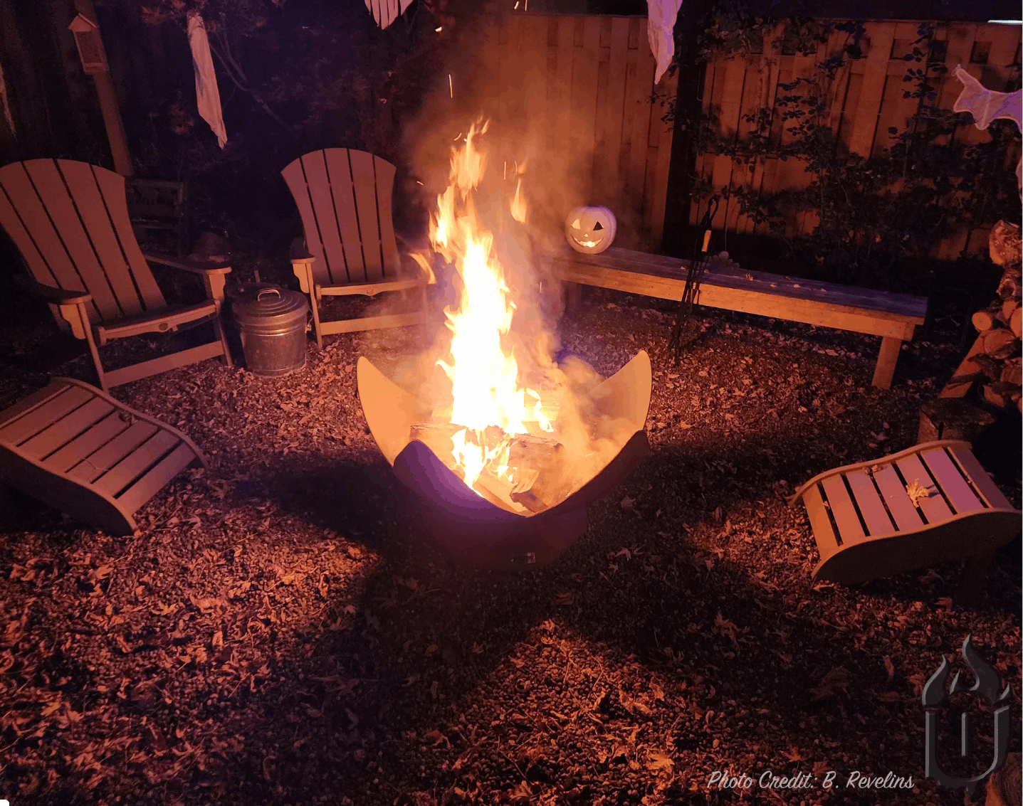 Ohio Flame "Fire Flower" Artisan Fire Bowl – Handcrafted USA Steel