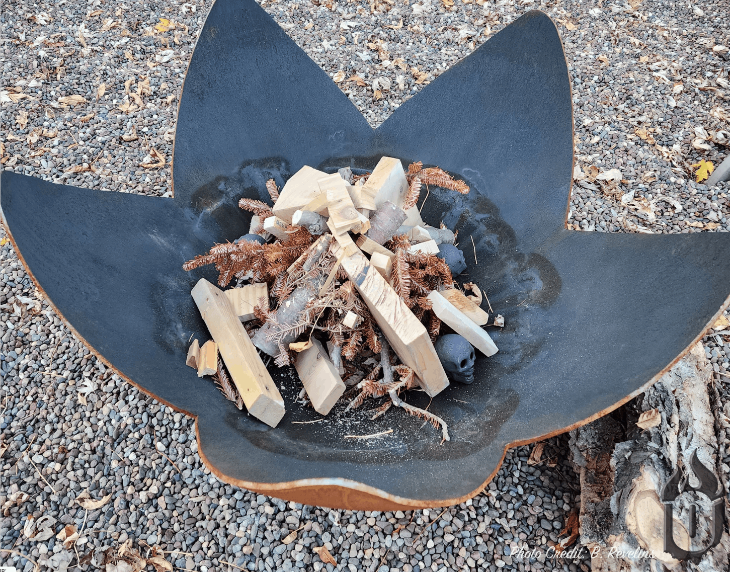 Ohio Flame "Fire Flower" Artisan Fire Bowl – Handcrafted USA Steel