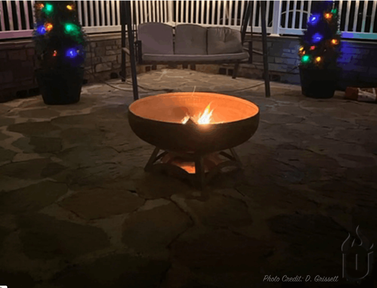 Ohio Flame Liberty Fire Pit with Hollow Base – Made in USA Steel