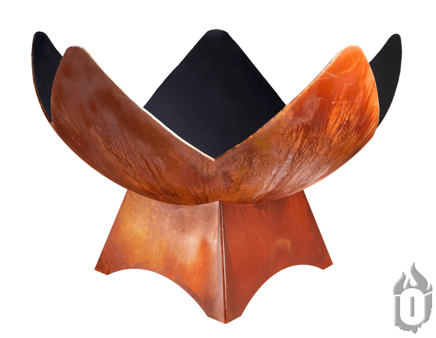 Ohio Flame "Fire Flower" Artisan Fire Bowl – Handcrafted USA Steel