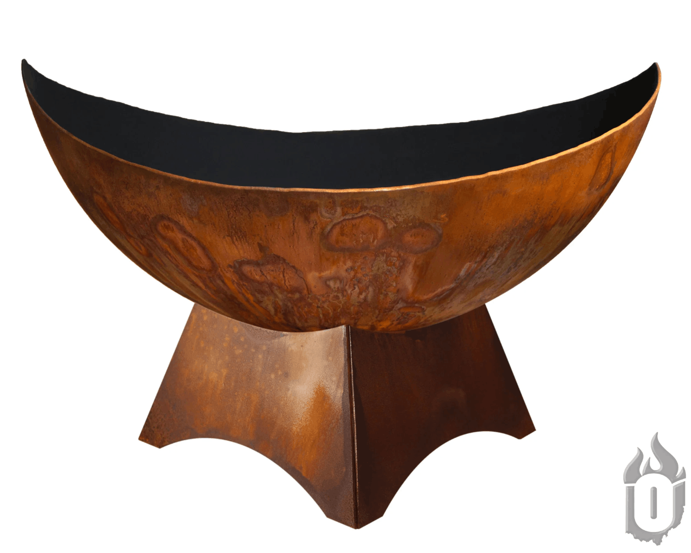 Ohio Flame "Lunar" Artisan Fire Bowl – Handcrafted USA Steel